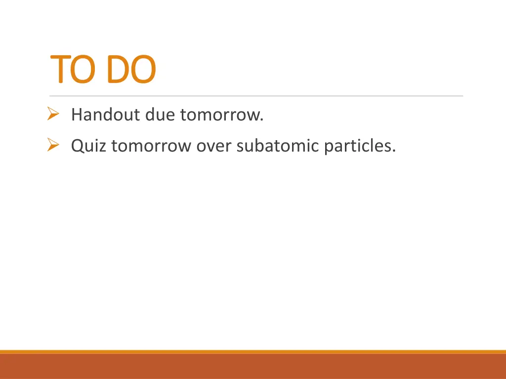 to do to do