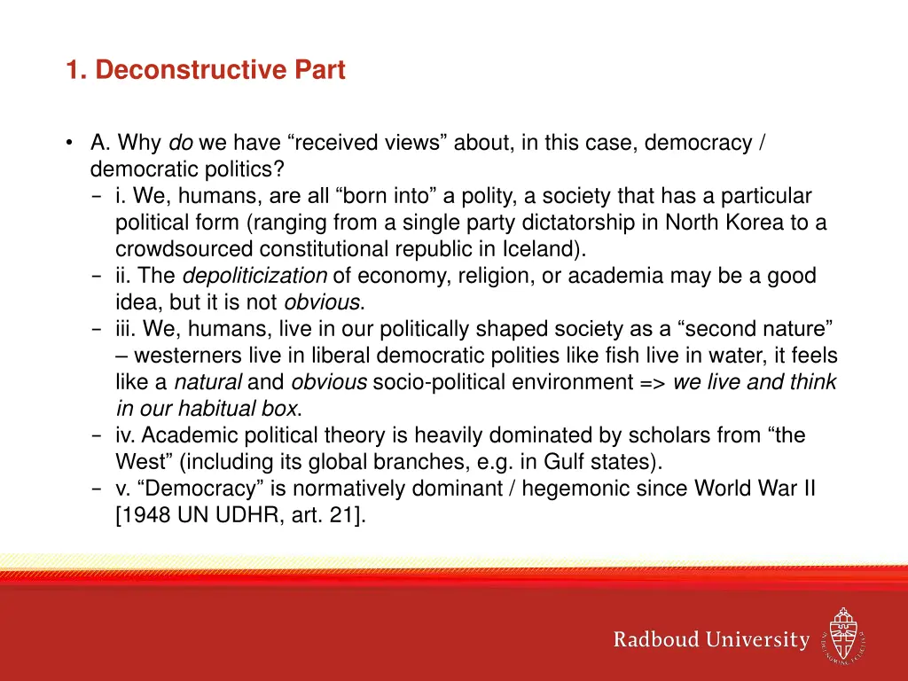 1 deconstructive part
