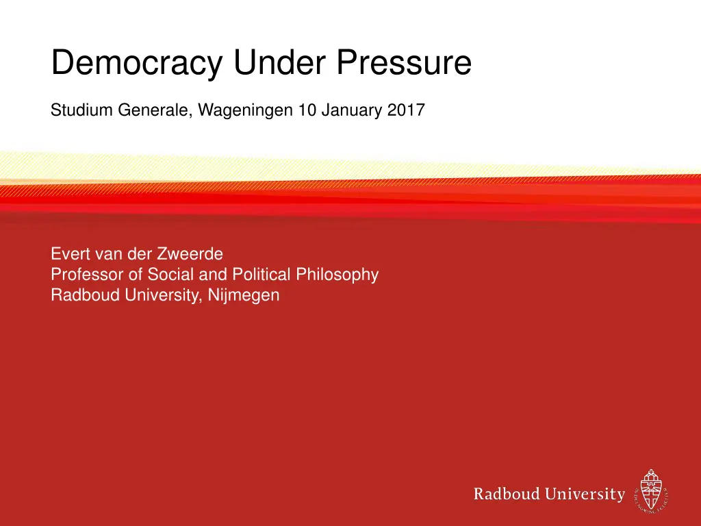 democracy under pressure