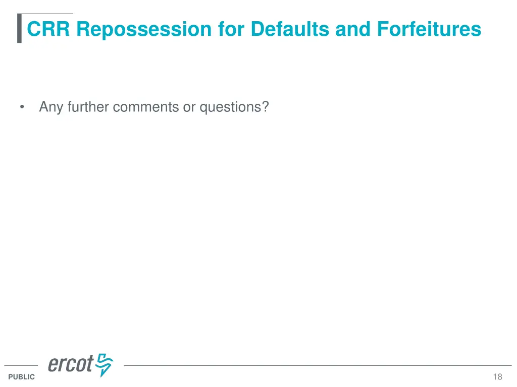 crr repossession for defaults and forfeitures
