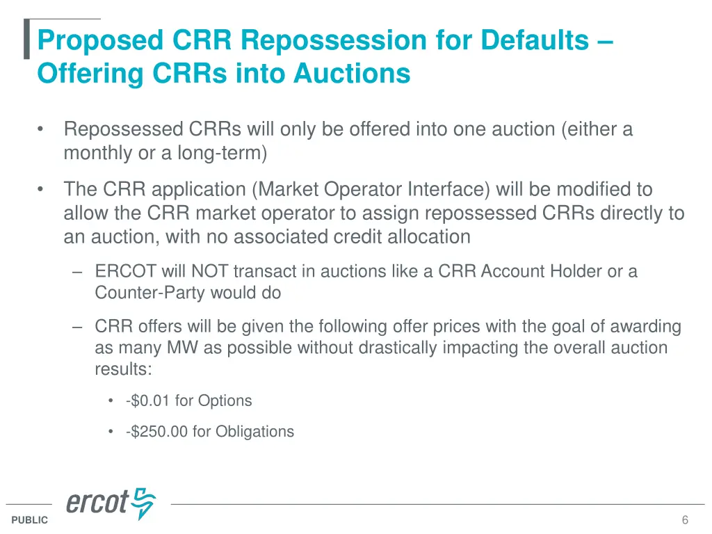 proposed crr repossession for defaults offering