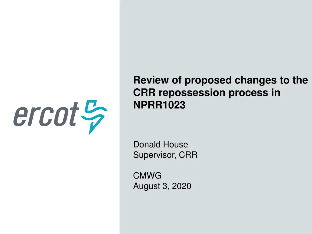 review of proposed changes