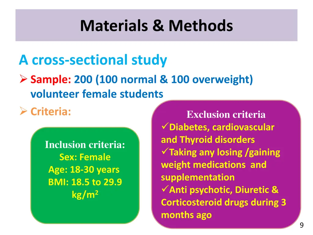 materials methods