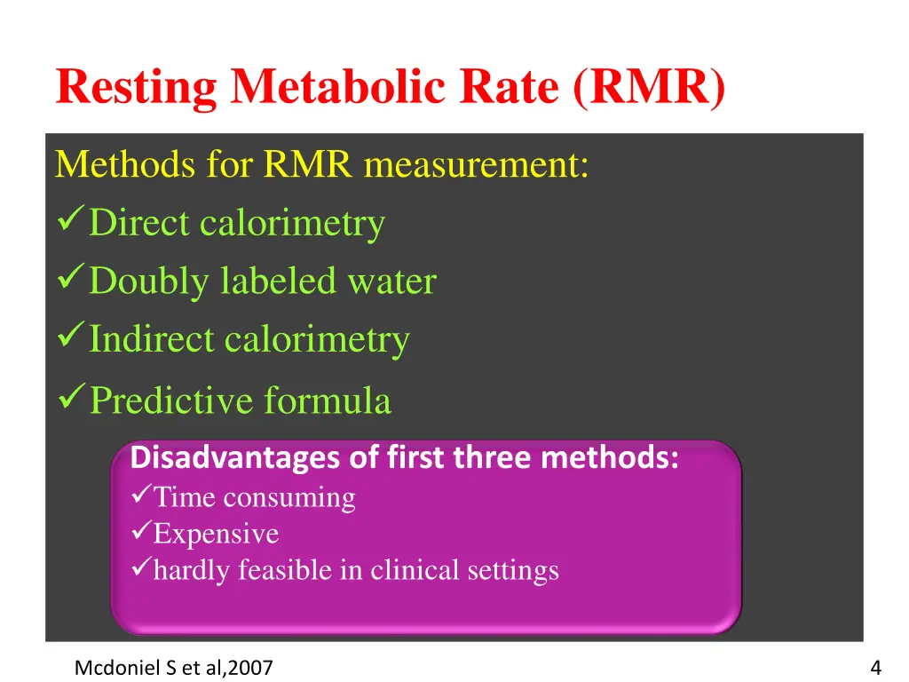 resting metabolic rate rmr