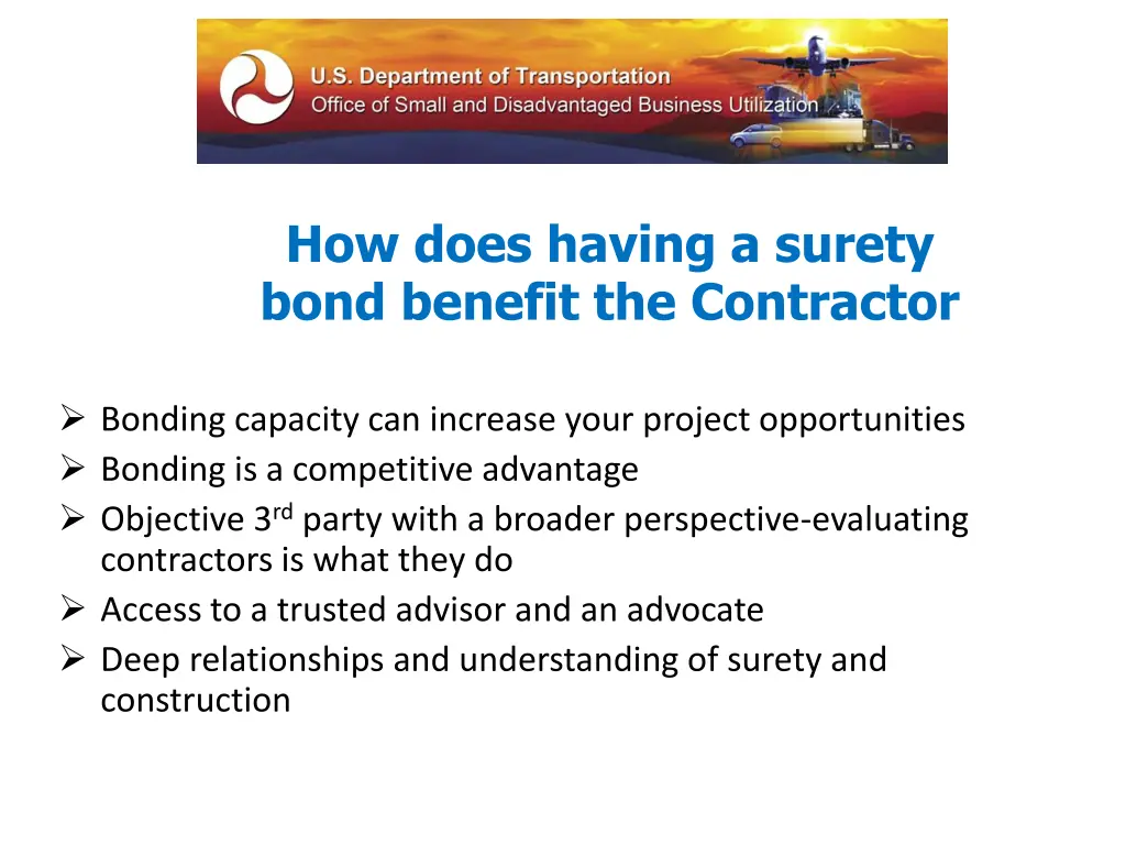how does having a surety bond benefit
