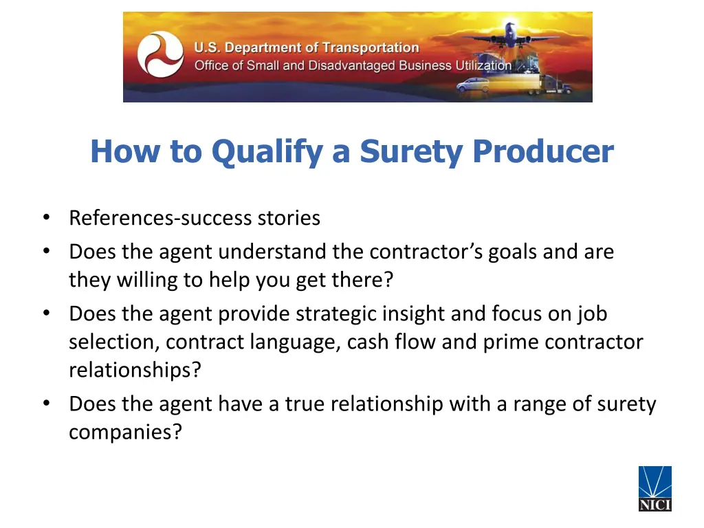 how to qualify a surety producer