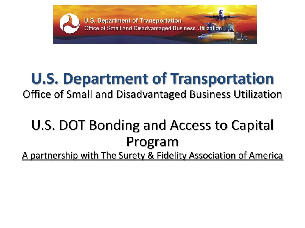 u s department of transportation office of small