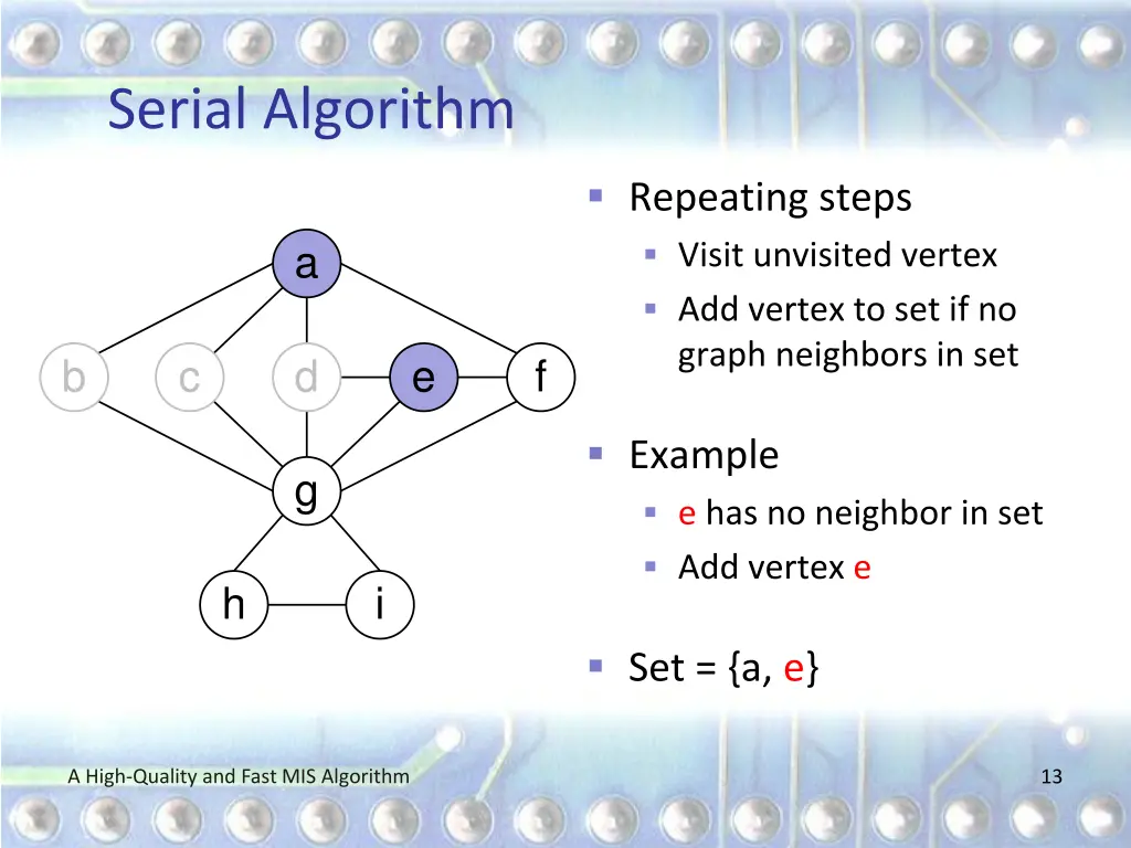 serial algorithm 6