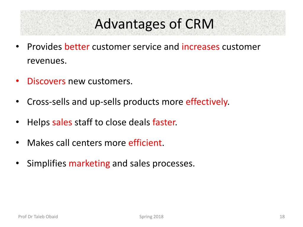 advantages of crm
