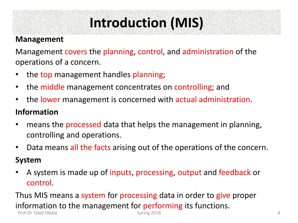 introduction mis 1