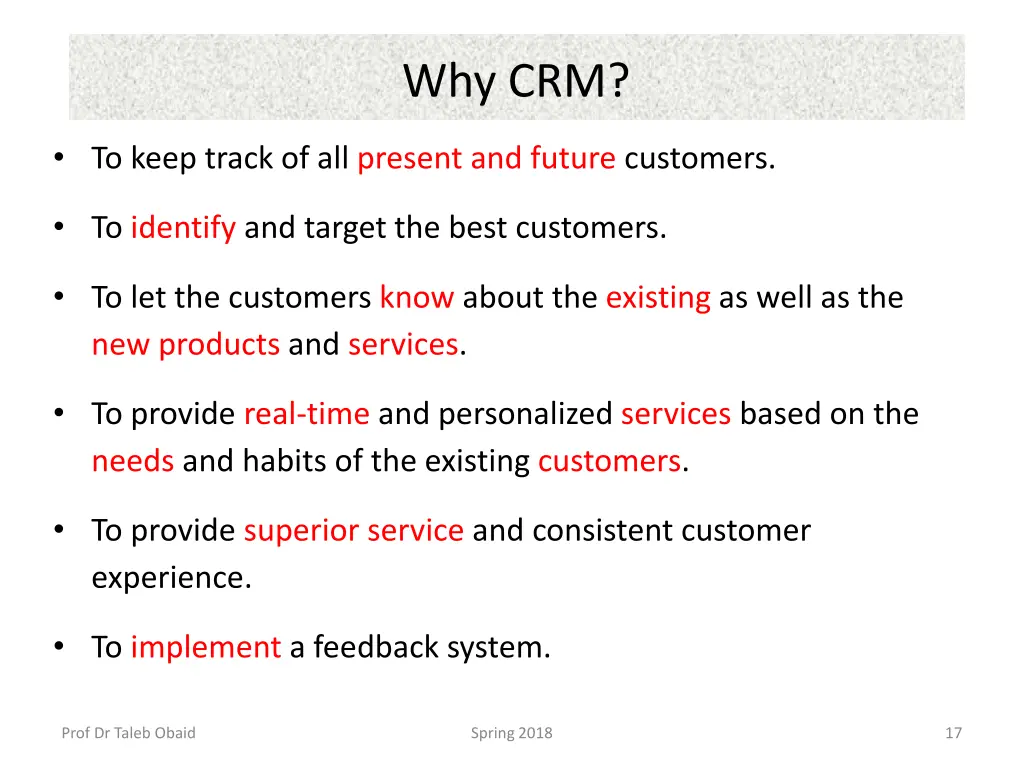 why crm