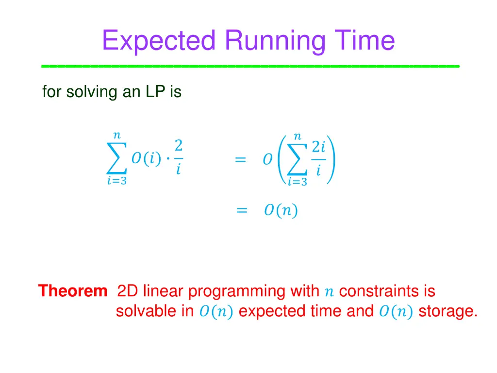 expected running time
