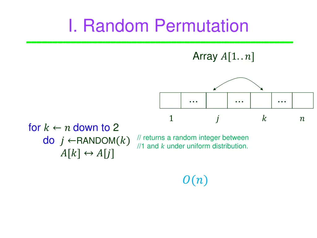 i random permutation