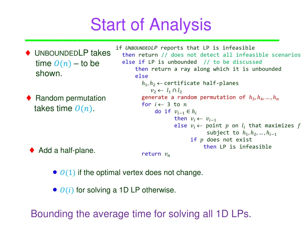 start of analysis