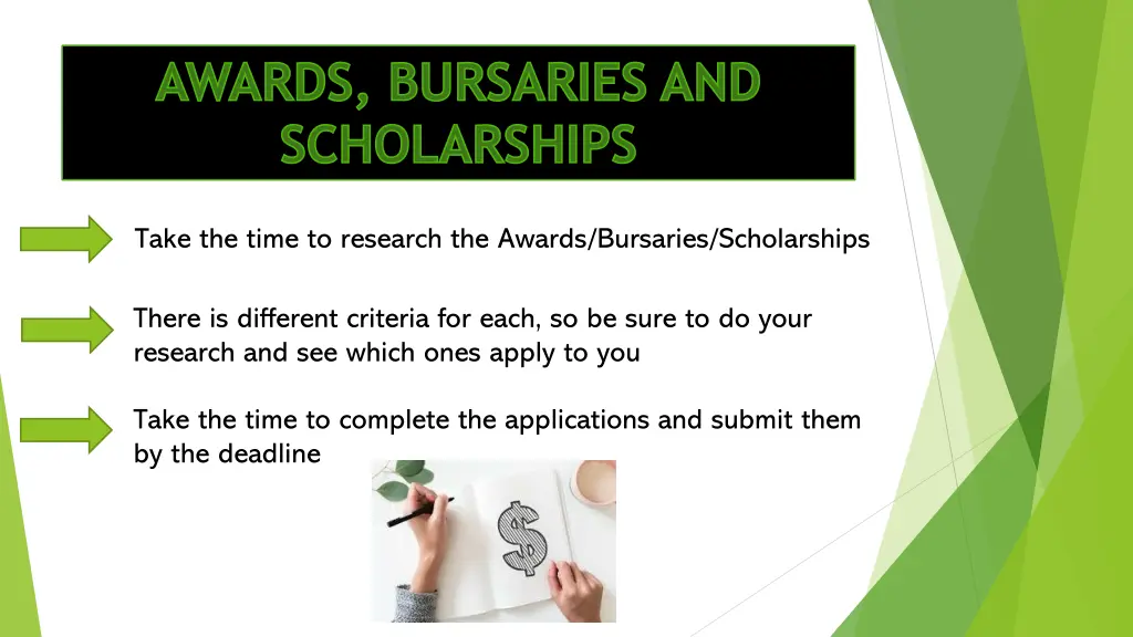 awards bursaries and scholarships