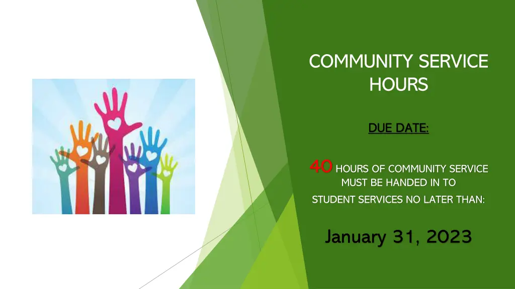 community service hours