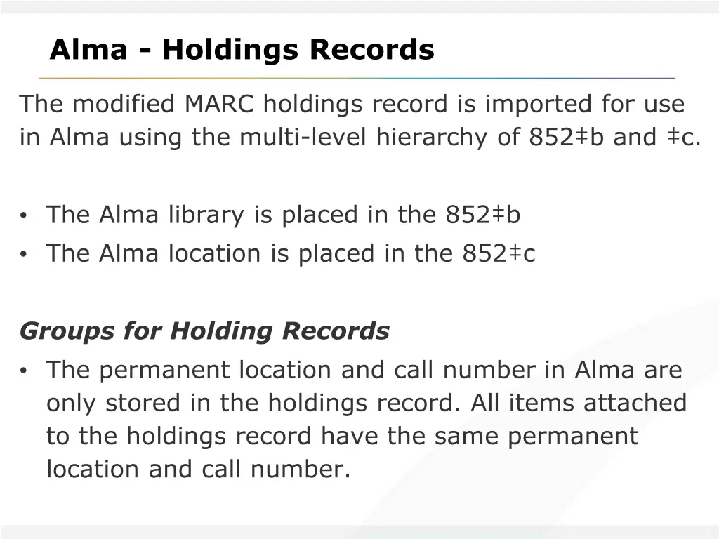 alma holdings records