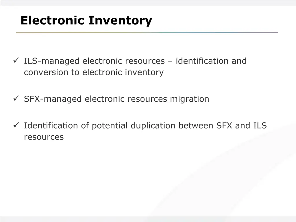 electronic inventory