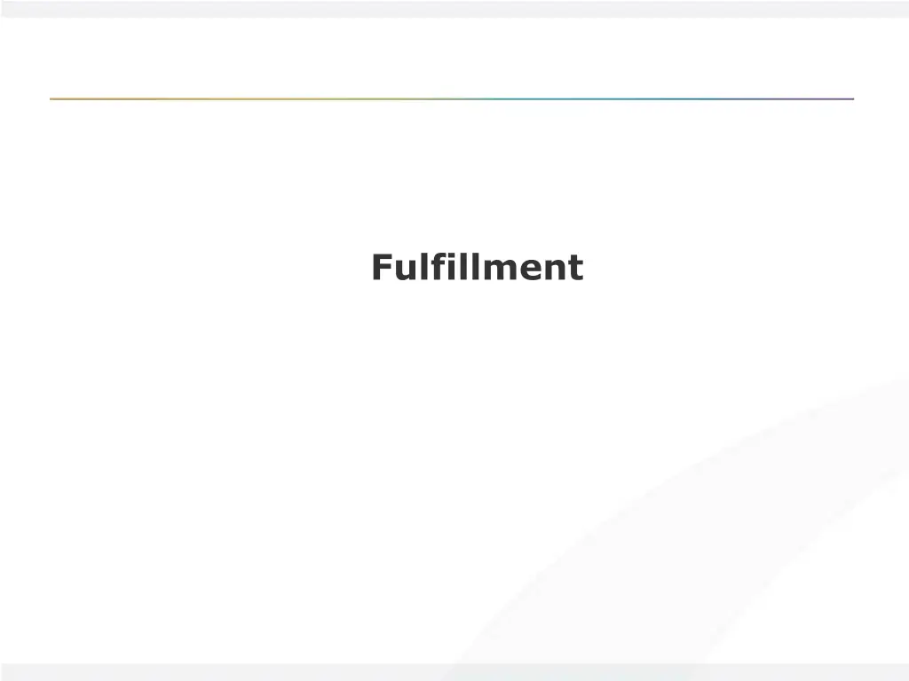 fulfillment