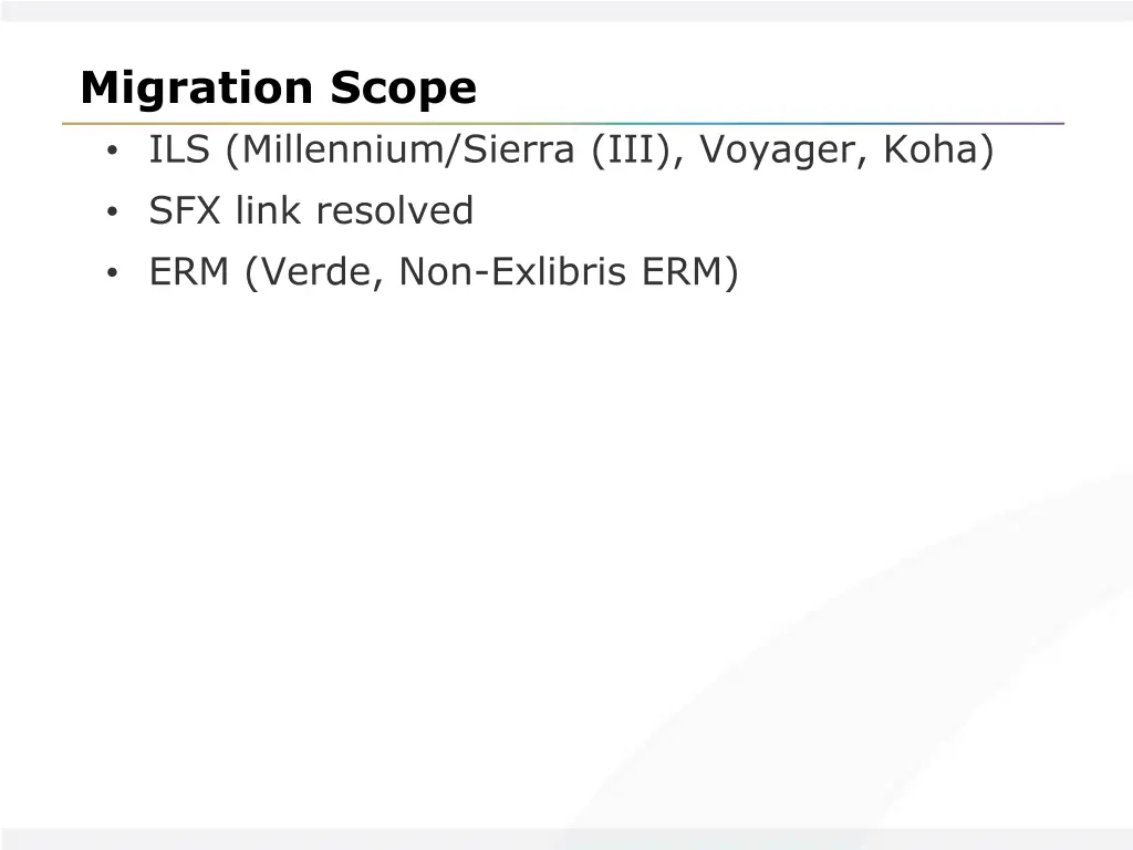 migration scope ils millennium sierra iii voyager