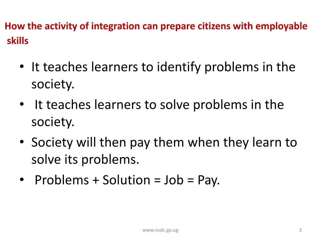 how the activity of integration can prepare