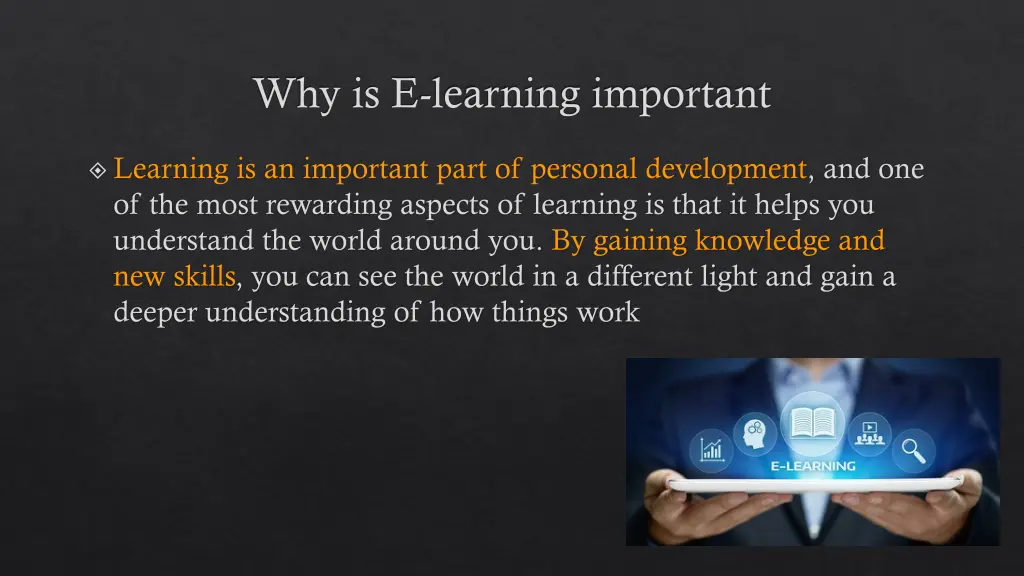 why is e learning important
