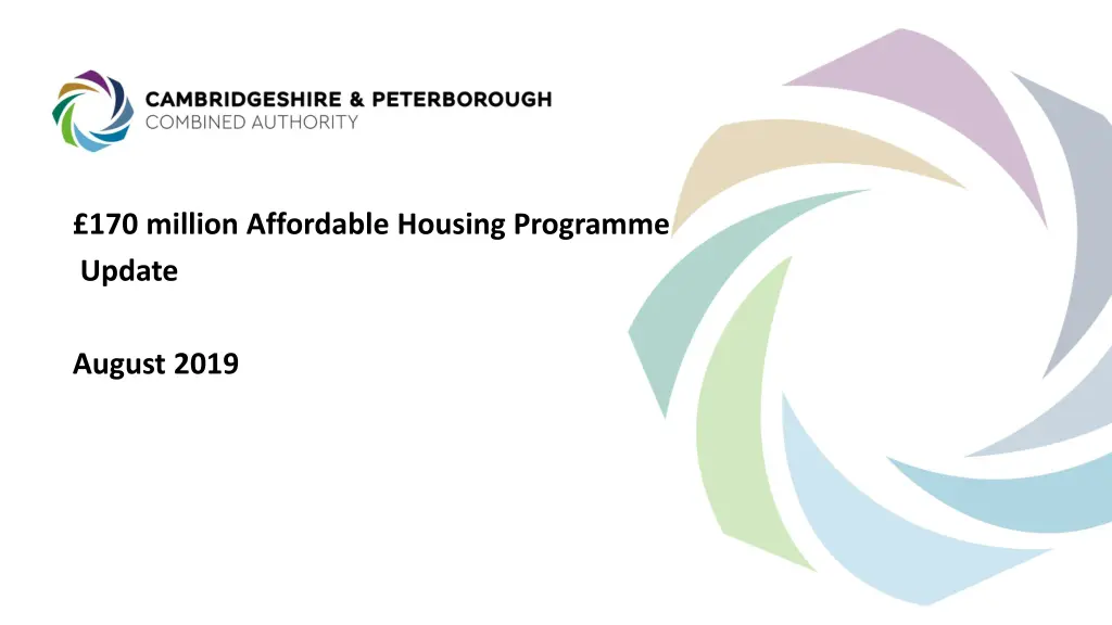170 million affordable housing programme update