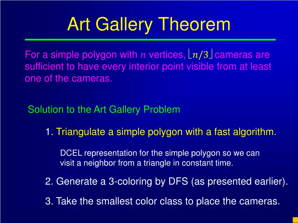 art gallery theorem