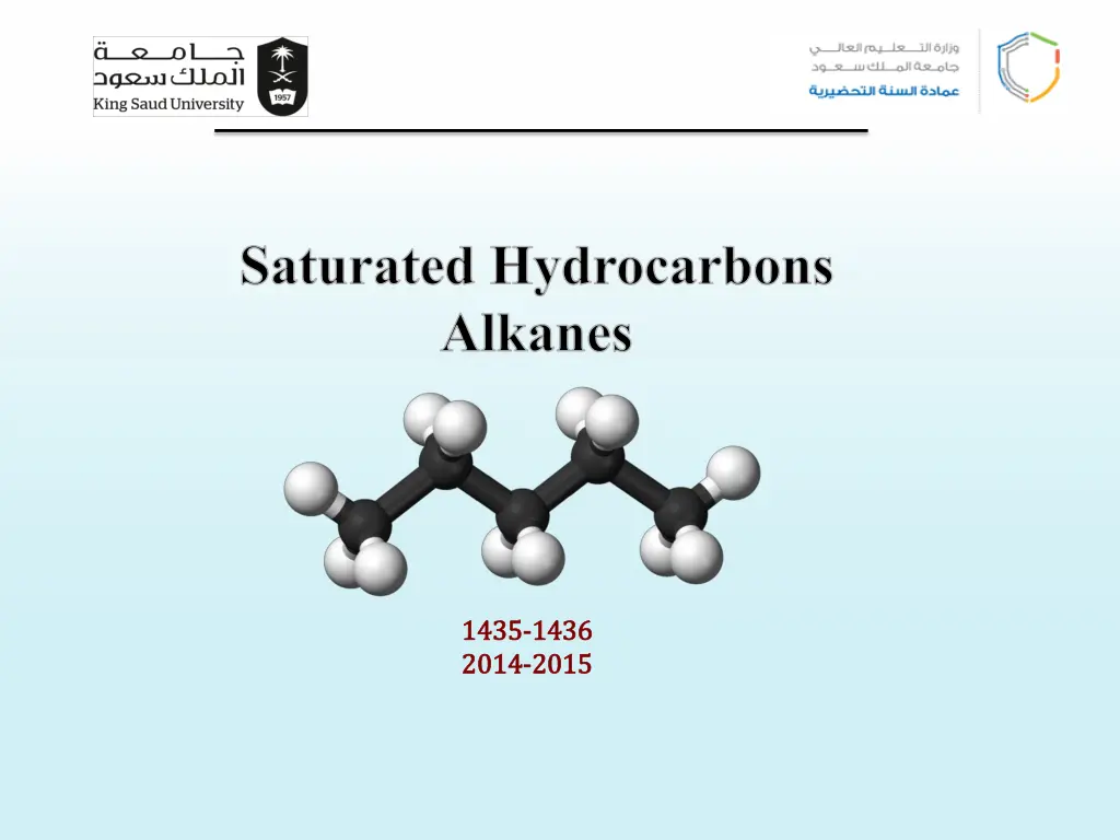 saturated hydrocarbons alkanes
