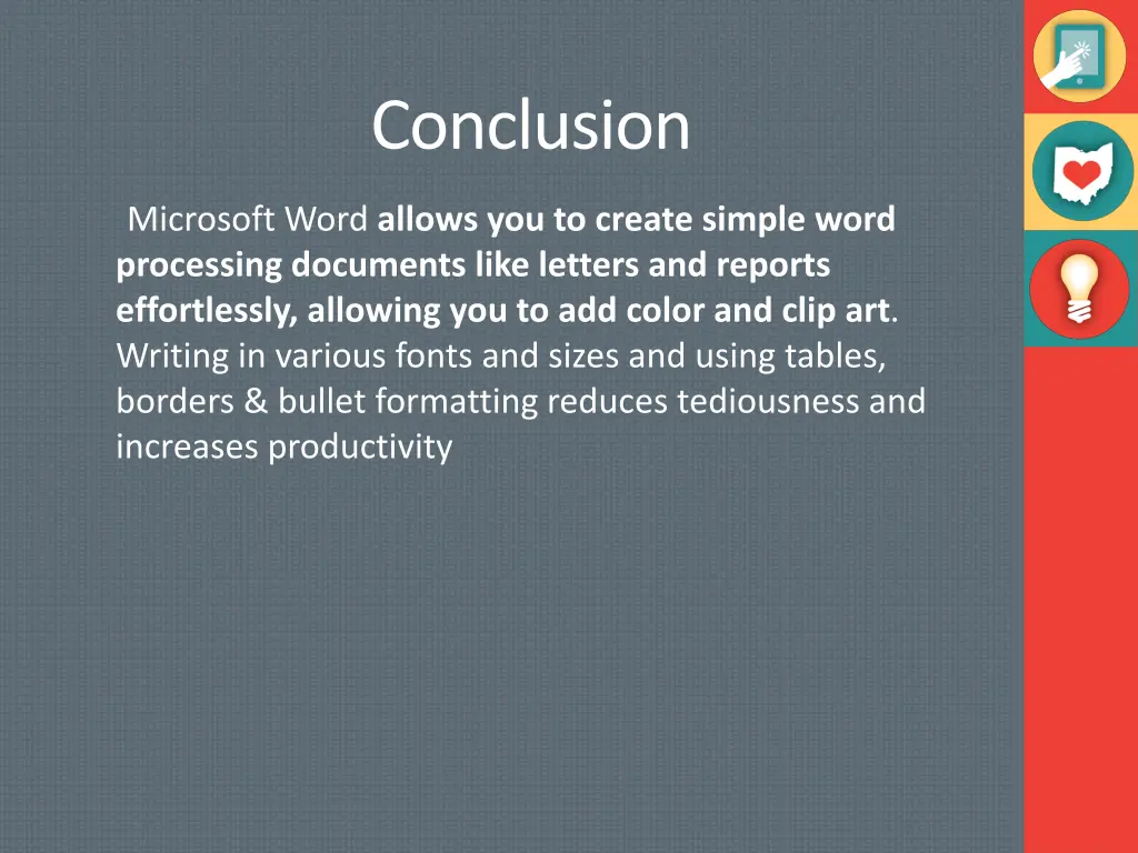 conclusion
