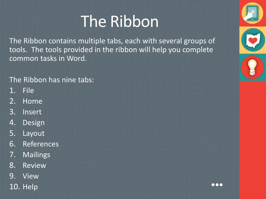 the ribbon