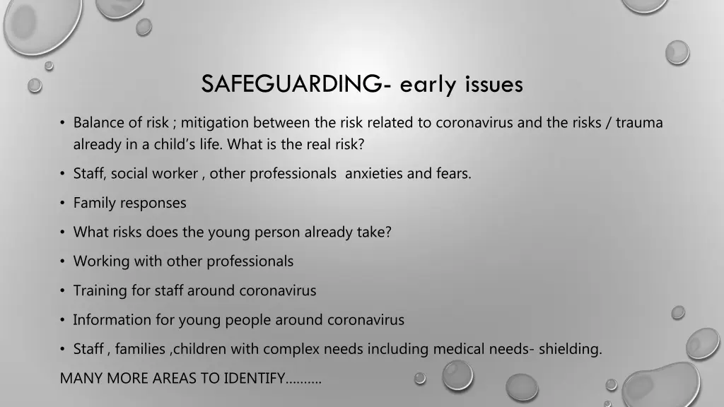 safeguarding early issues