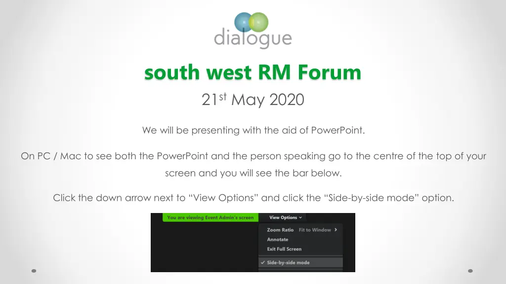 south west rm forum 21 st may 2020