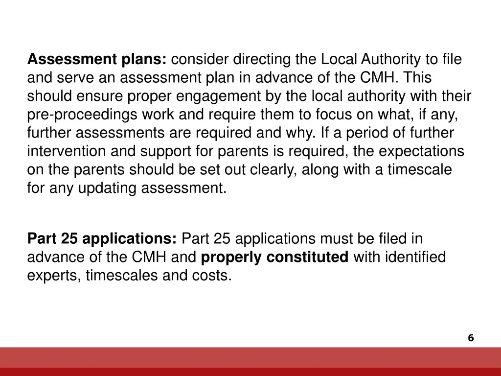 assessment plans consider directing the local