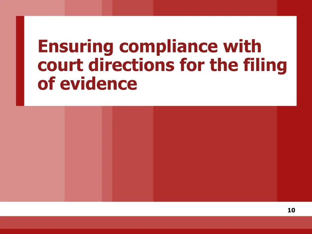 ensuring compliance with court directions