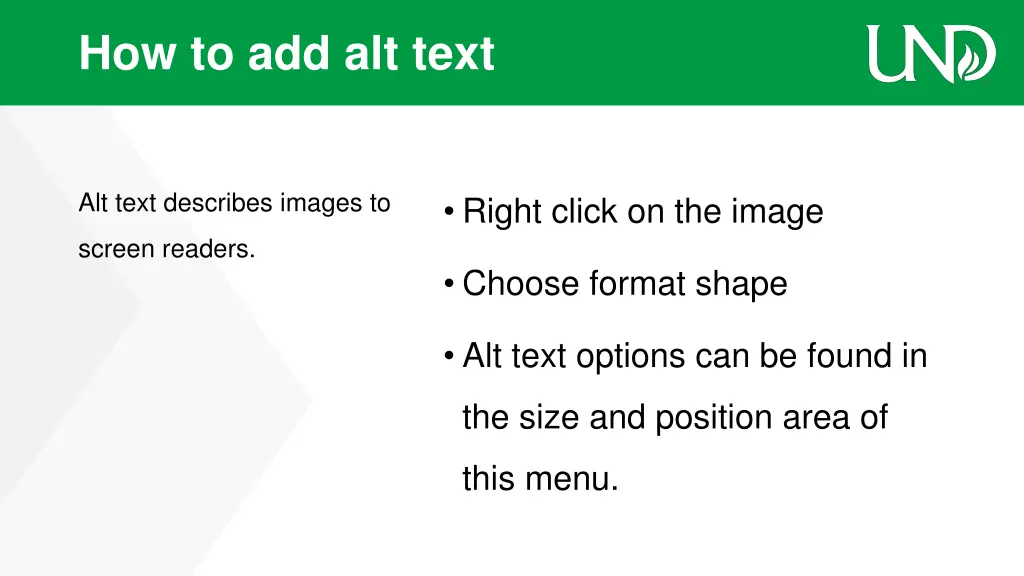 how to add alt text