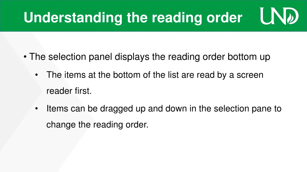 understanding the reading order