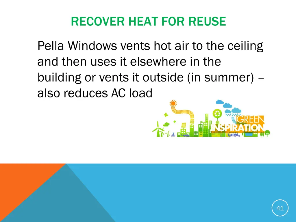 recover heat for reuse