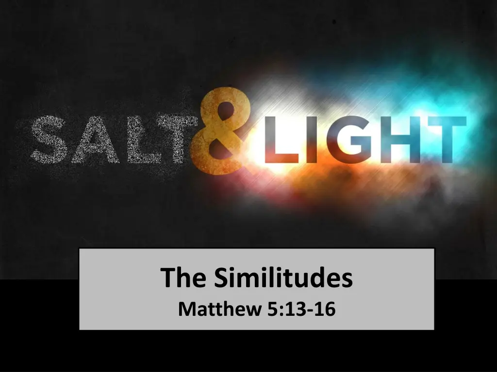 the similitudes matthew 5 13 16