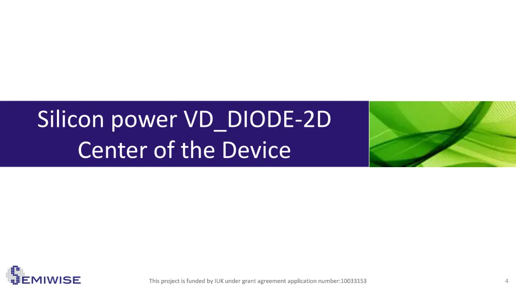 silicon power vd diode 2d center of the device