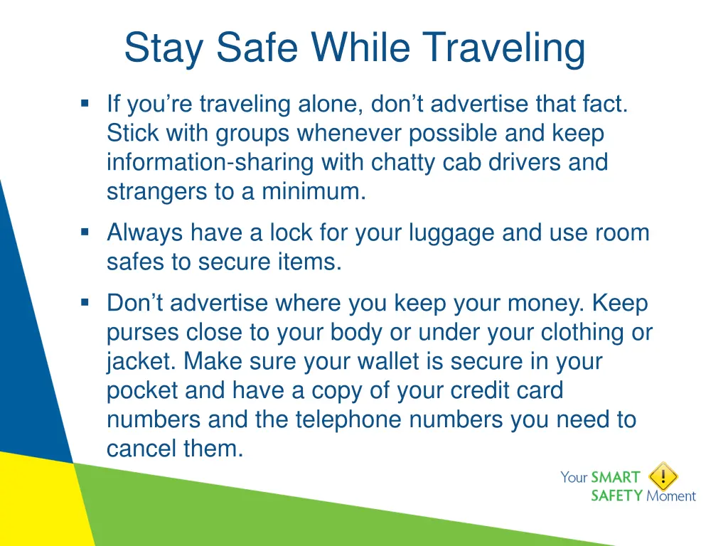 stay safe while traveling 2