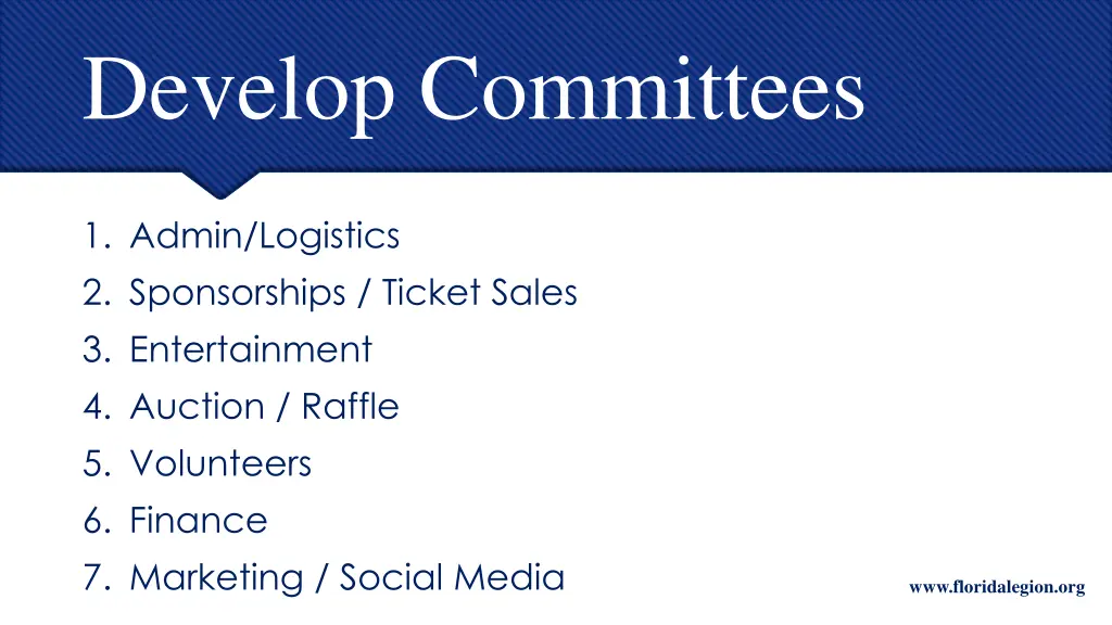 develop committees