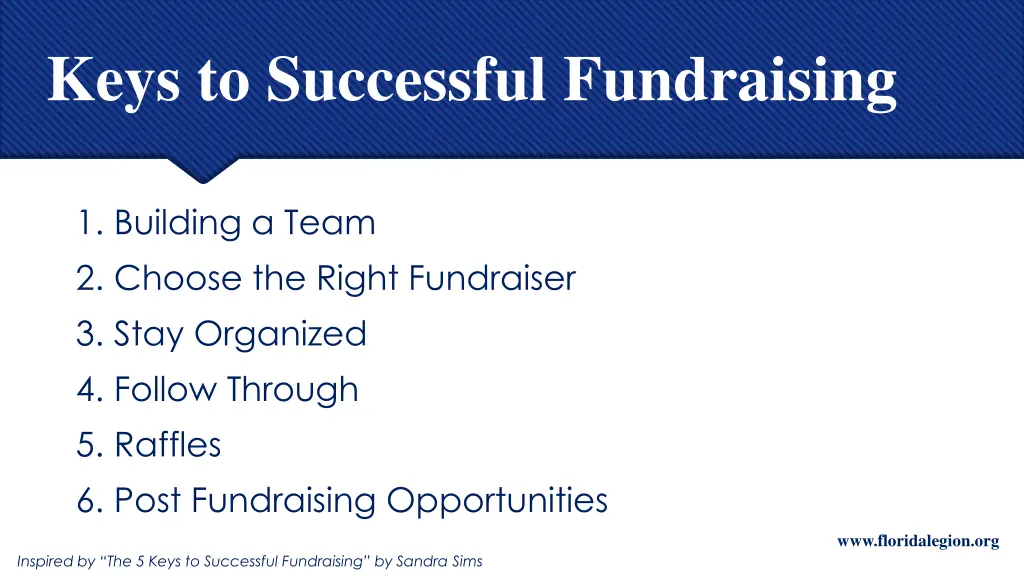 keys to successful fundraising