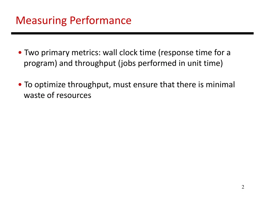 measuring performance