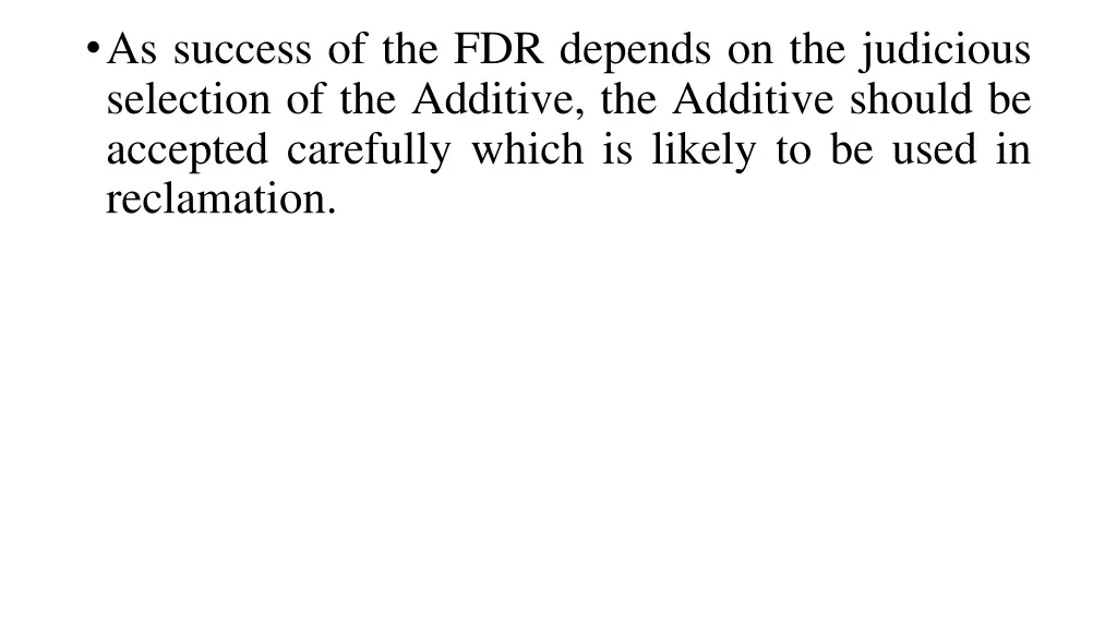 as success of the fdr depends on the judicious