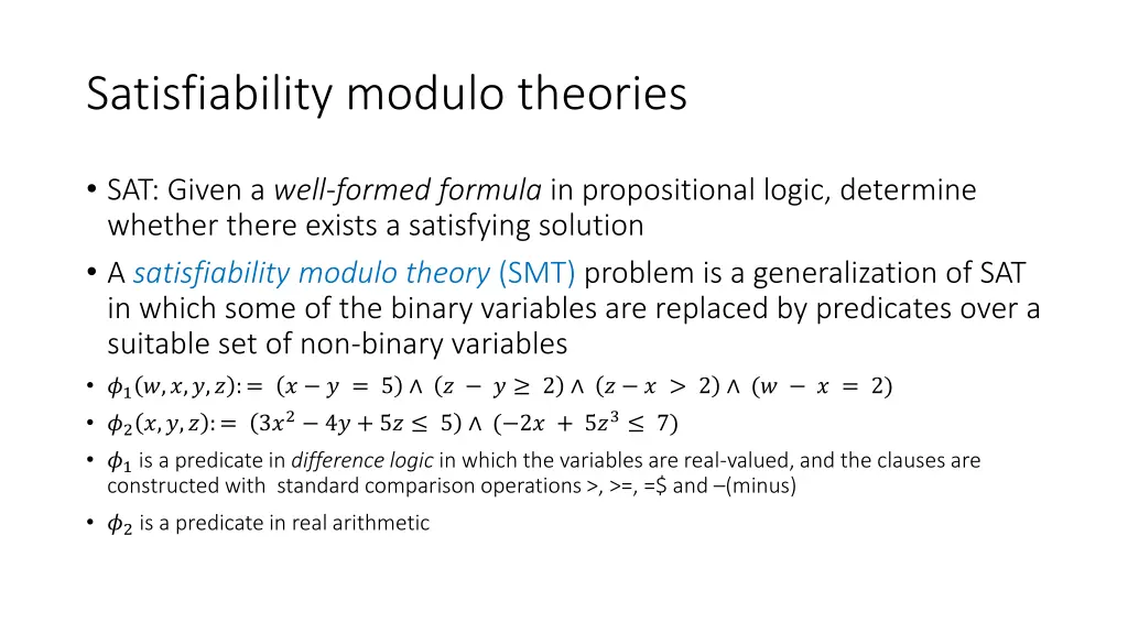 satisfiability modulo theories 1