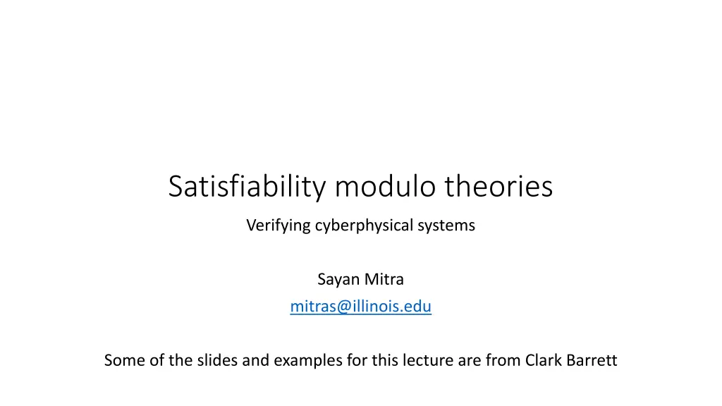 satisfiability modulo theories