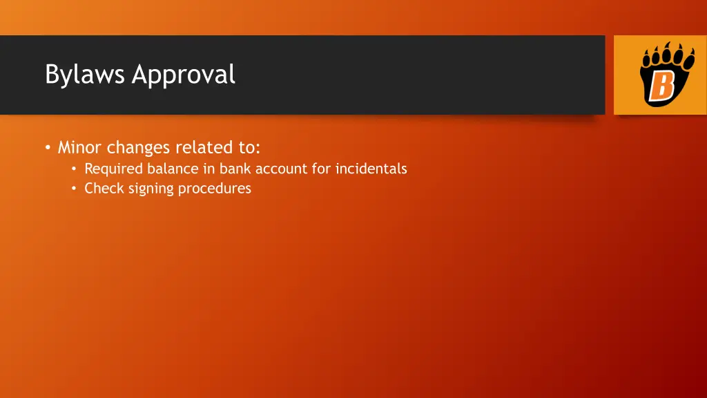 bylaws approval
