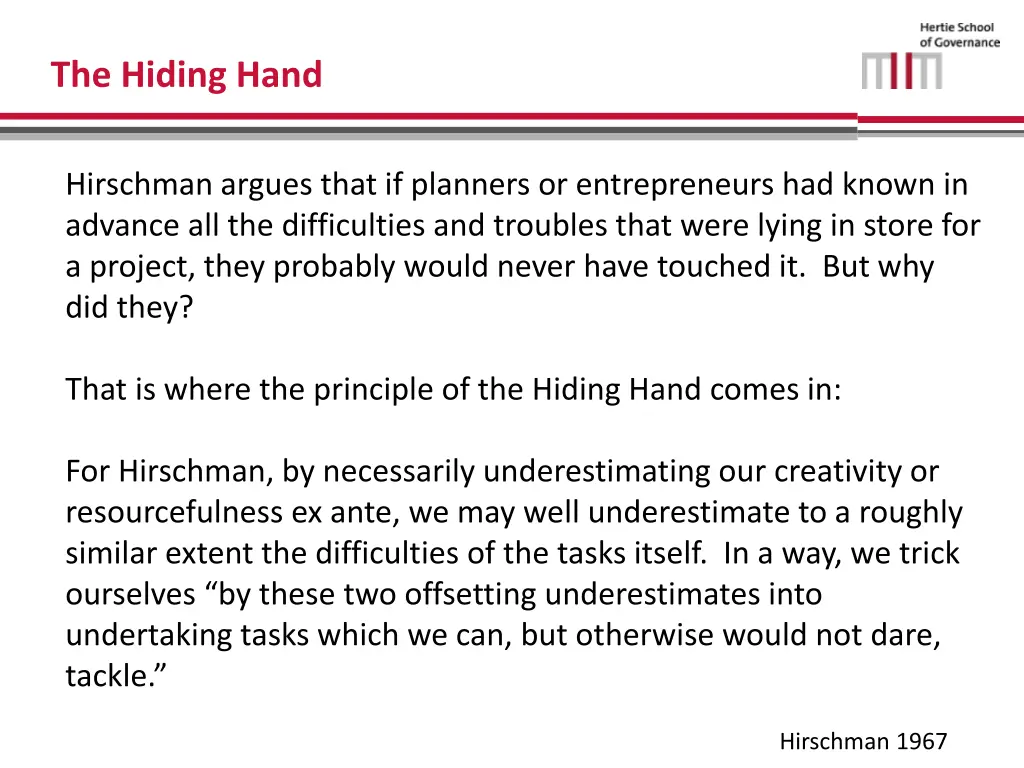 the hiding hand