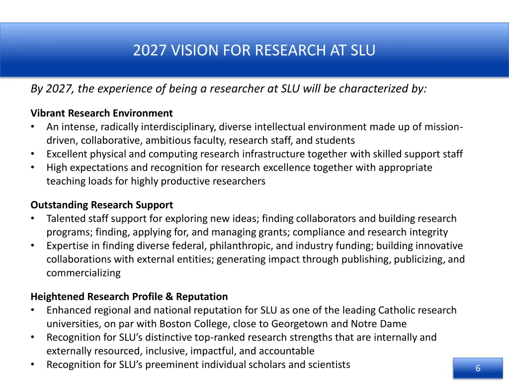 2027 vision for research at slu